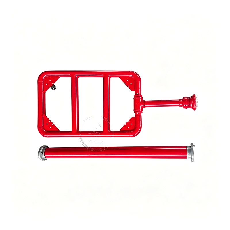 Fixed round tube carbon steel EV chassis fire suppression device, 800 x 500 mm
