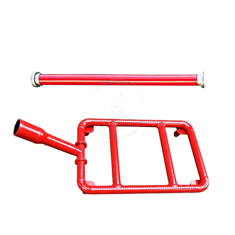 Rotating round tube carbon steel EV chassis fire suppression device, 800 x 500 mm