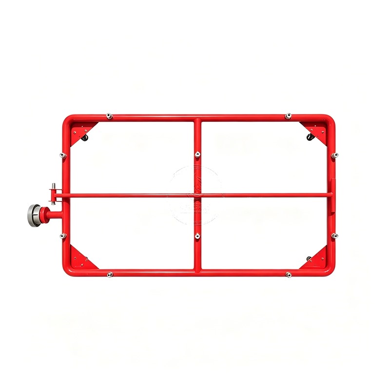 Round tube carbon steel EV chassis fire suppression device, 1200 x 800 mm, 10 nozzles