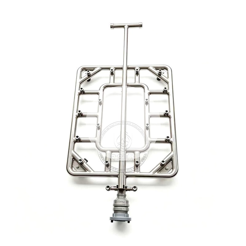 Round tube stainless steel EV chassis fire suppression device, 1200 x 800 mm, 24 nozzles