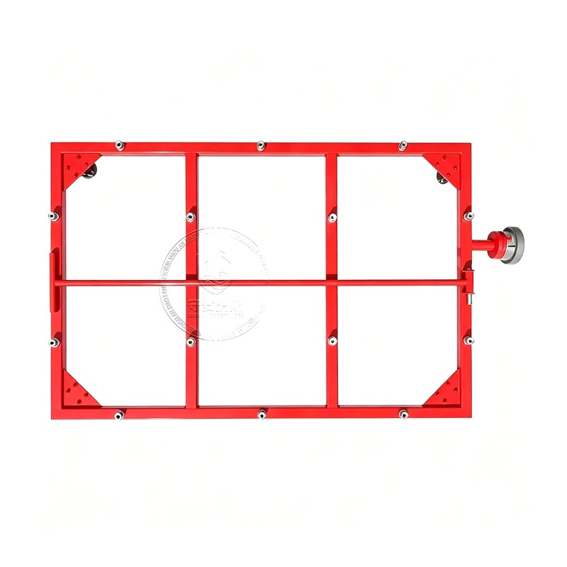Square tube carbon steel EV chassis fire suppression device, 1200 x 800 mm, 14 nozzles