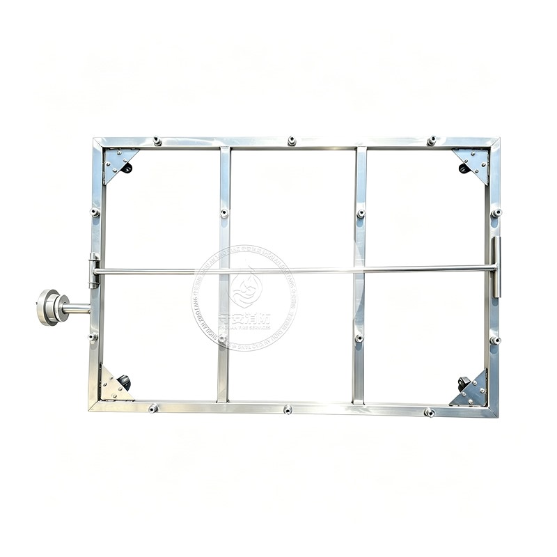 Square tube stainless steel EV chassis fire suppression device, 1200 x 800 mm, 14 nozzles