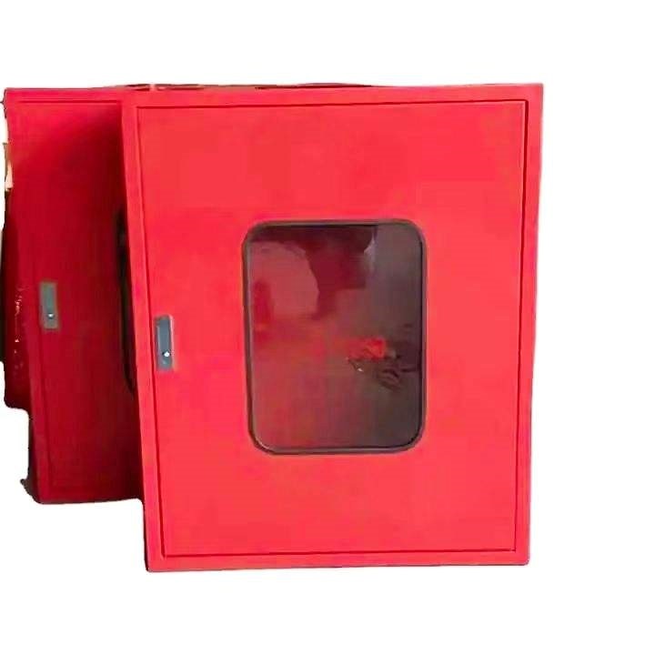 Fire hose reel cabinet with glass window