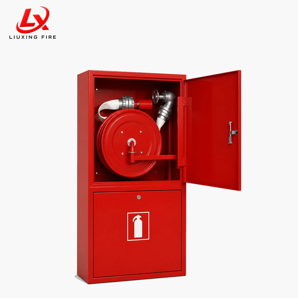 Floor-Standing Hose Reel and Extinguisher Cabinet Kit — Representative configuration