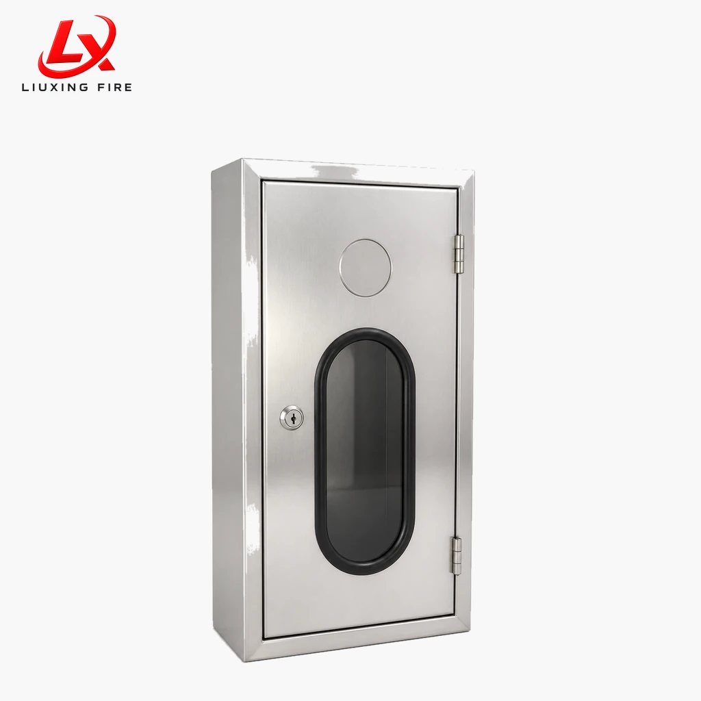 Stainless Steel Extinguisher Cabinet with Viewing Window — Representative configuration