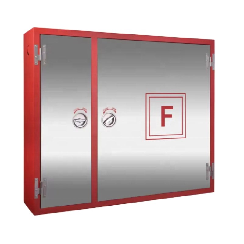 Stainless steel double door fire cabinet