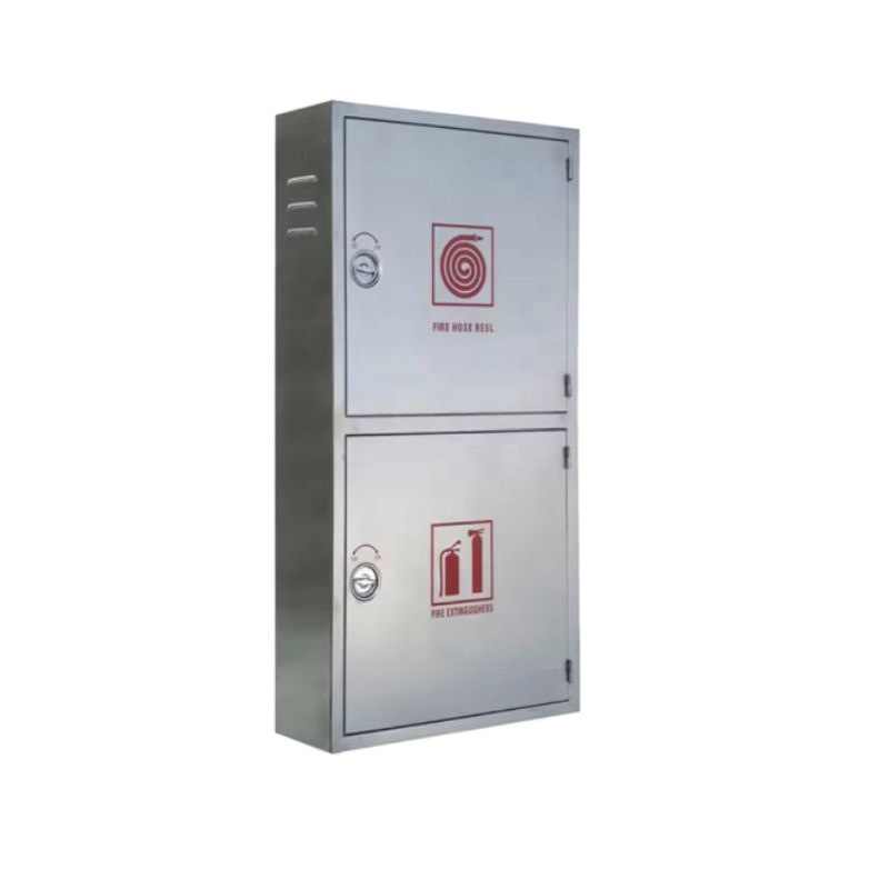 Stacked stainless steel fire cabinet